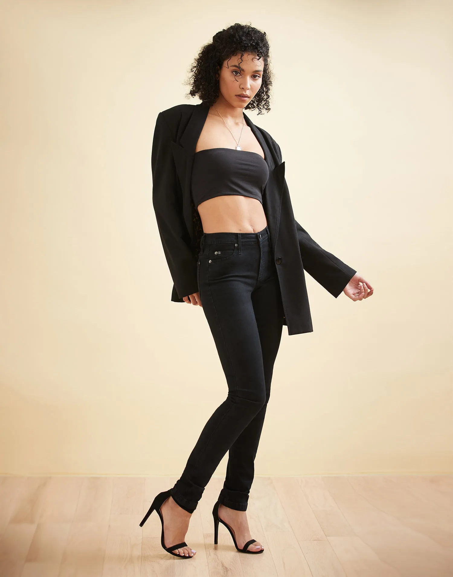 1130-R34 (Skinny High Rise Jeans)   High waisted with 34 inch inseam