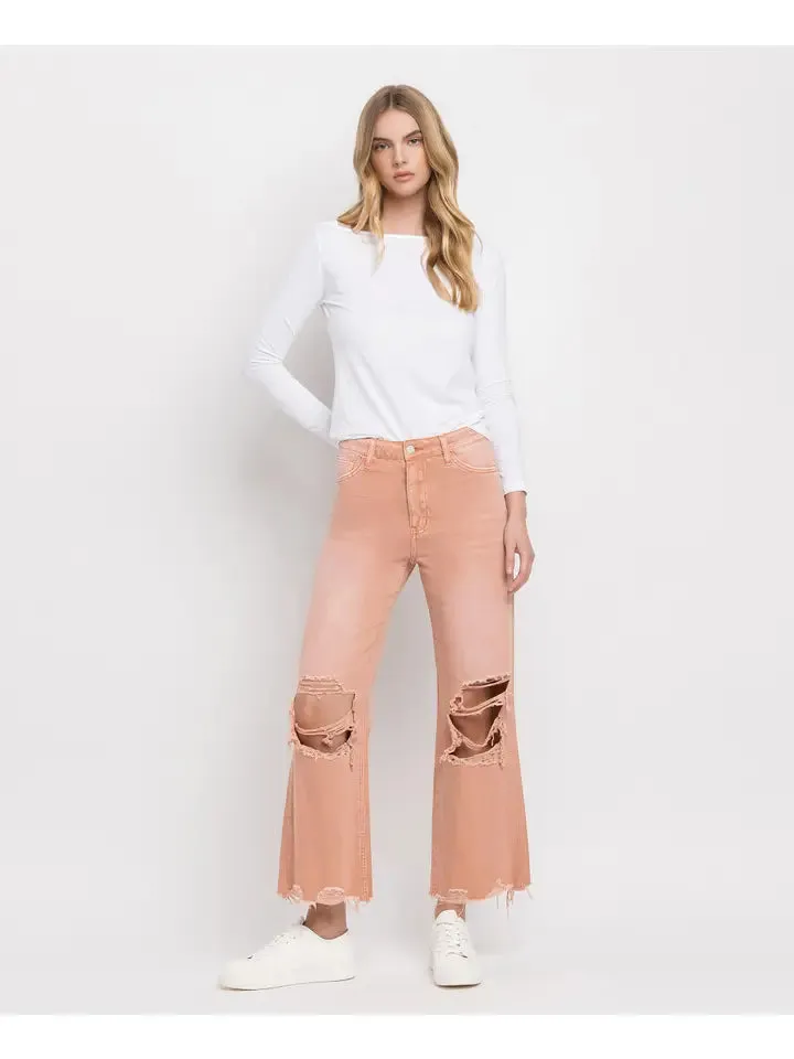90'S VINTAGE CROP FLARE JEANS