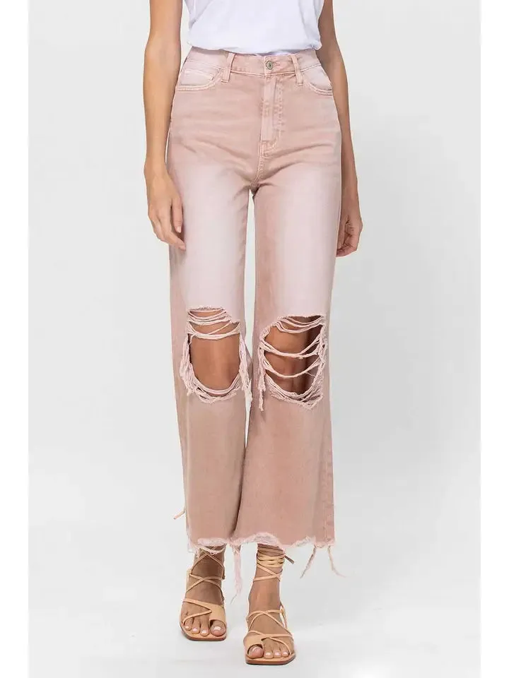 90'S VINTAGE CROP FLARE JEANS