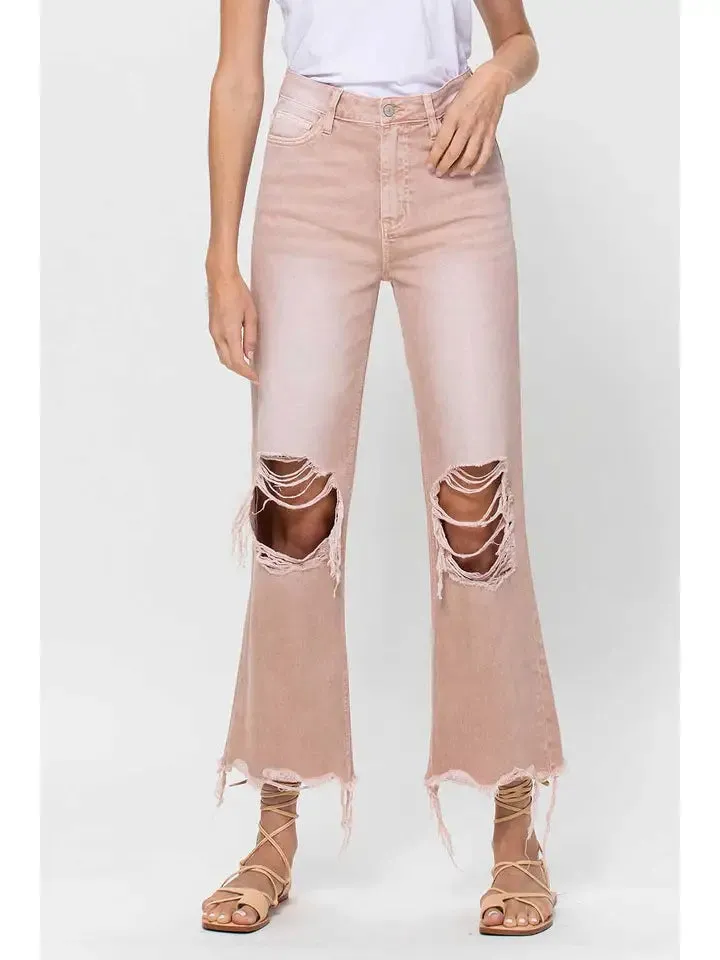 90'S VINTAGE CROP FLARE JEANS
