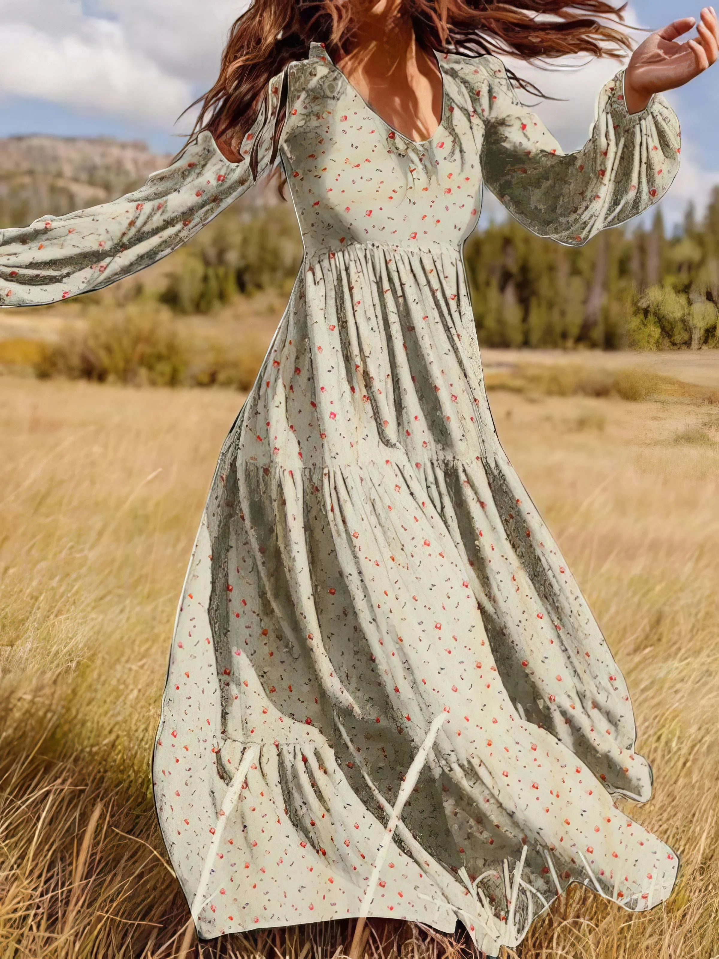 Autumnal Floral Dress