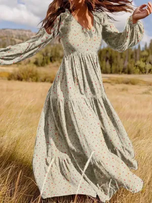 Autumnal Floral Dress