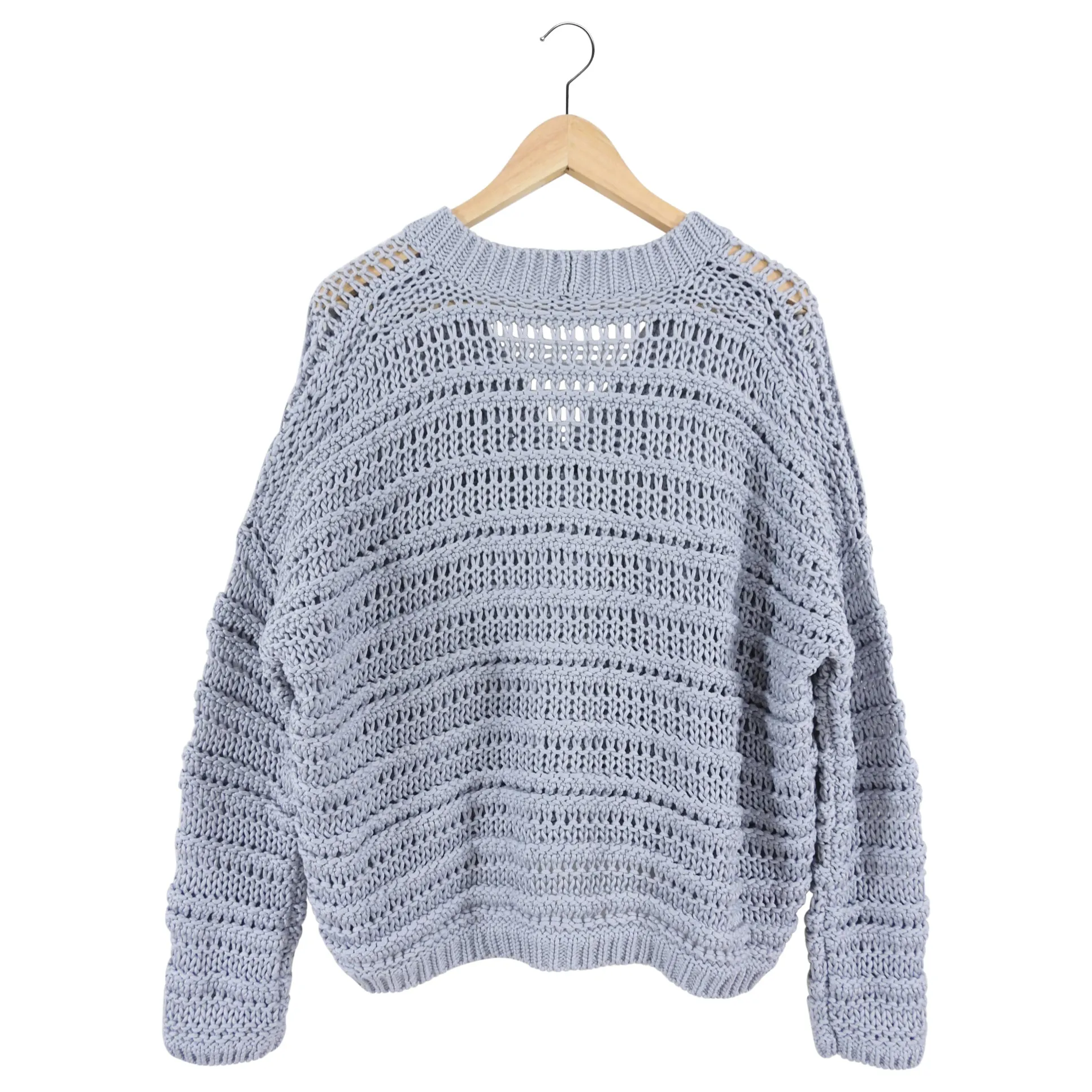 Brunello Cucinelli Light Grey Chunky Knit Oversized Cardigan - S