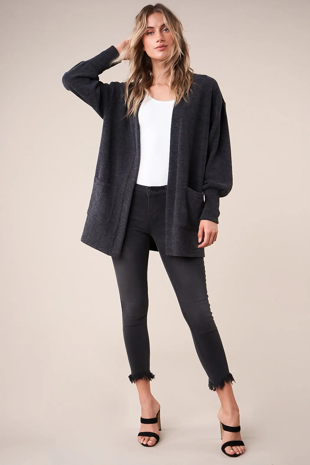 Central Perk Oversized Ribbed Cardigan Sweater