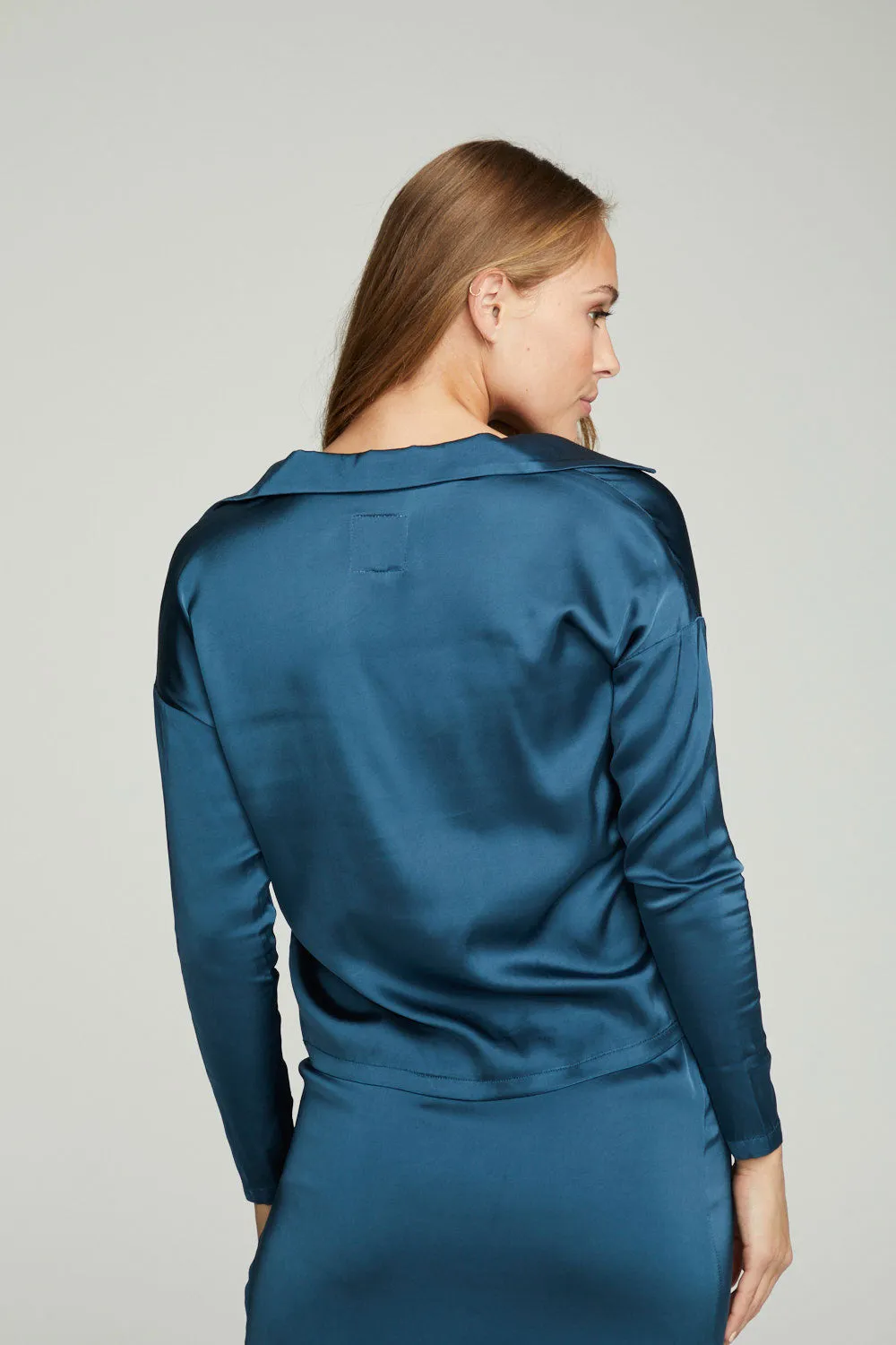 Collared Half Placket Dolman