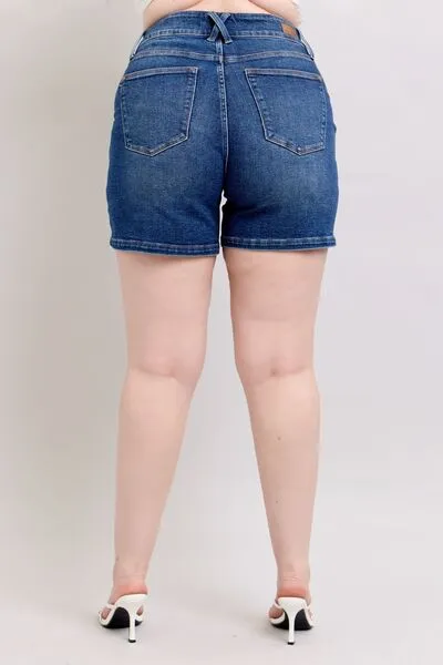 Double Button Denim Shorts