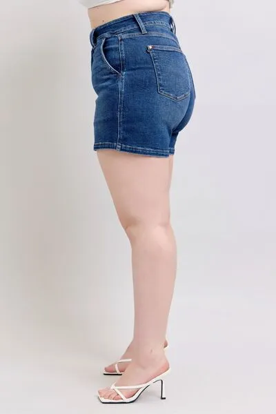 Double Button Denim Shorts
