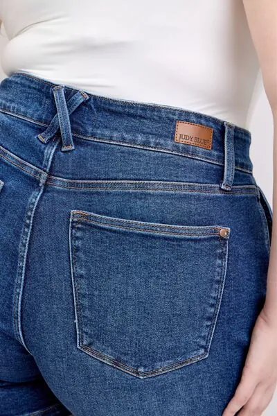 Double Button Denim Shorts