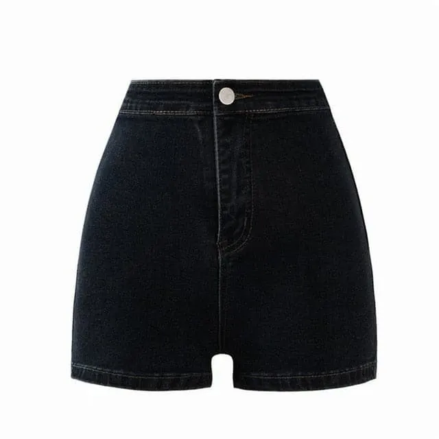 DressBetty - Sexy High Waist Thin Skinny Hips Denim Shorts