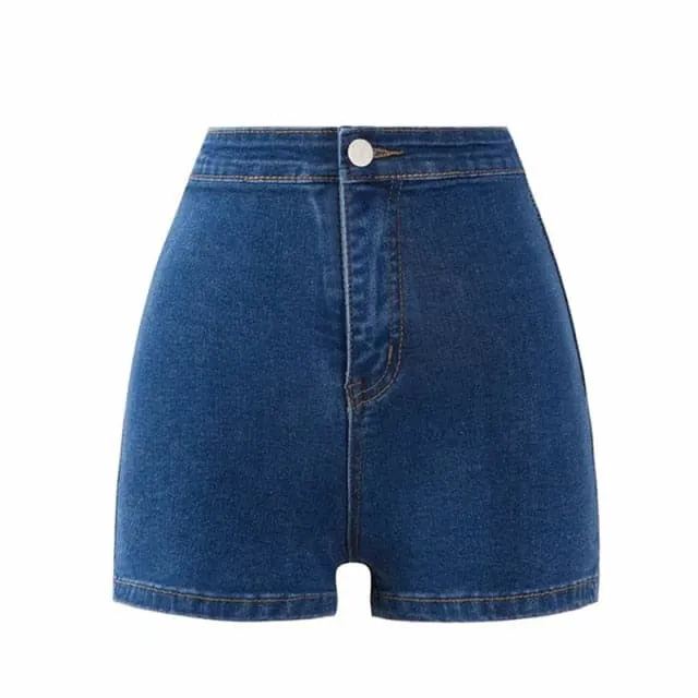 DressBetty - Sexy High Waist Thin Skinny Hips Denim Shorts
