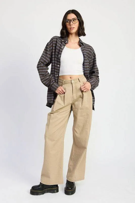 Emory Park Oversized Plaid Shirt