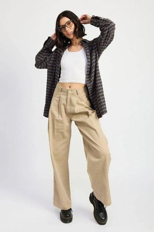 Emory Park Oversized Plaid Shirt