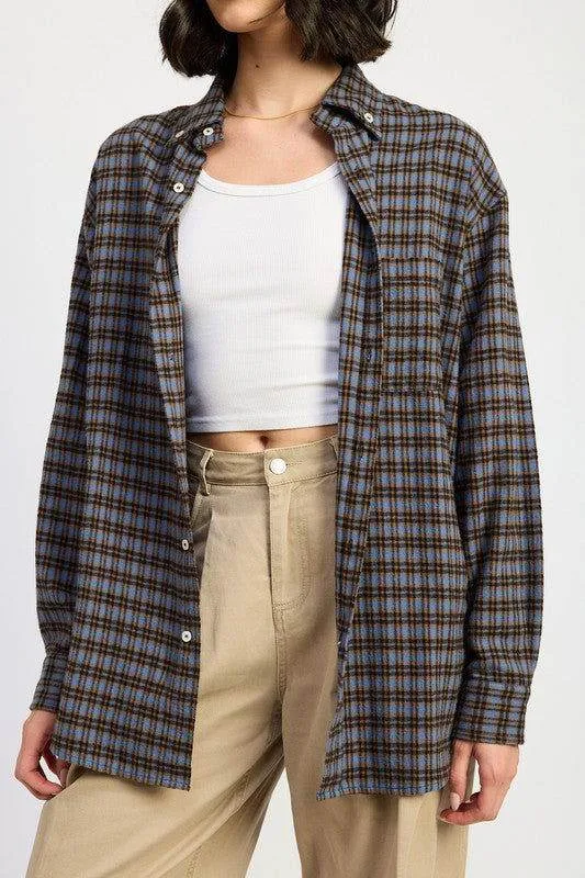 Emory Park Oversized Plaid Shirt