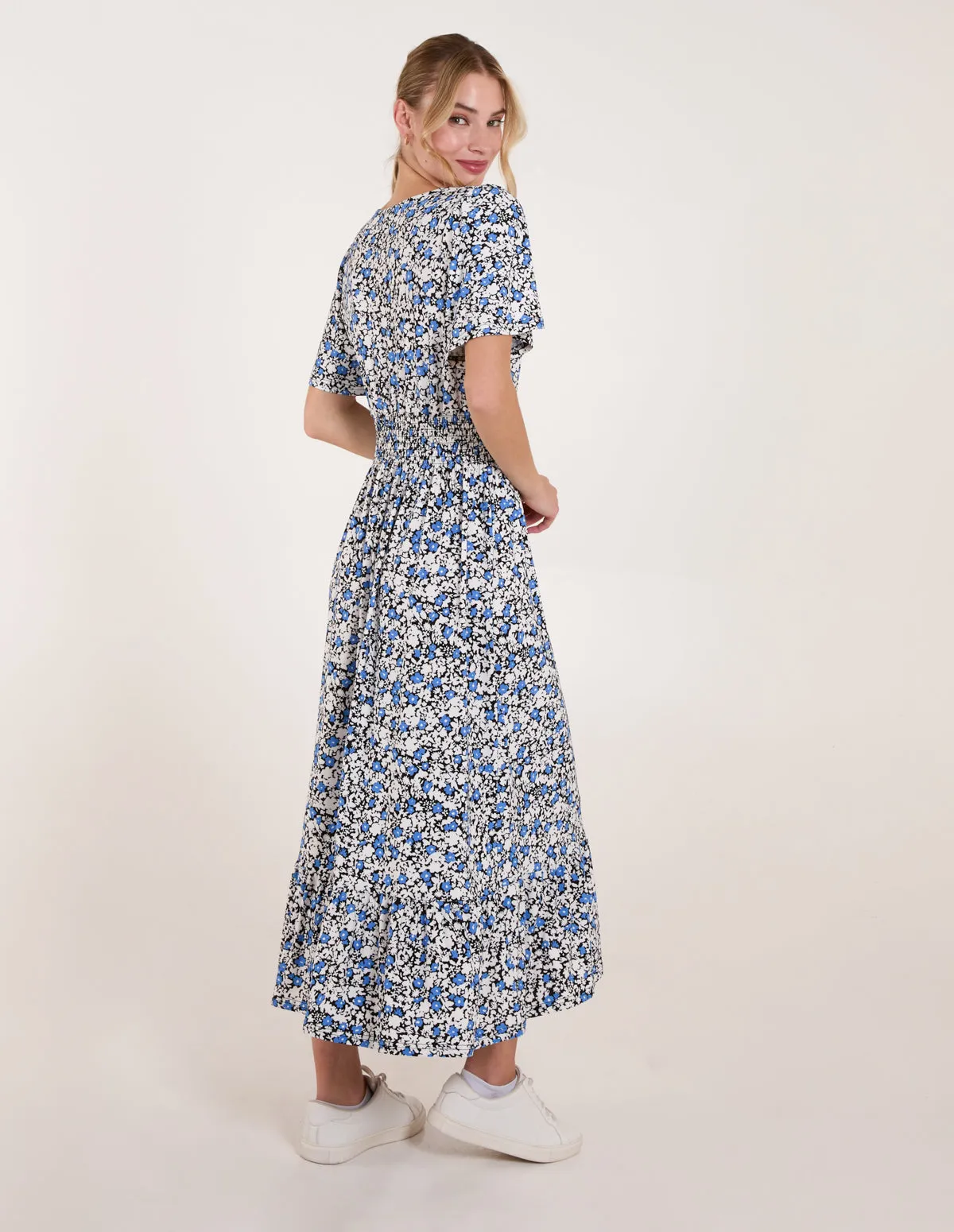 Floral Wrap Front Maxi Dress