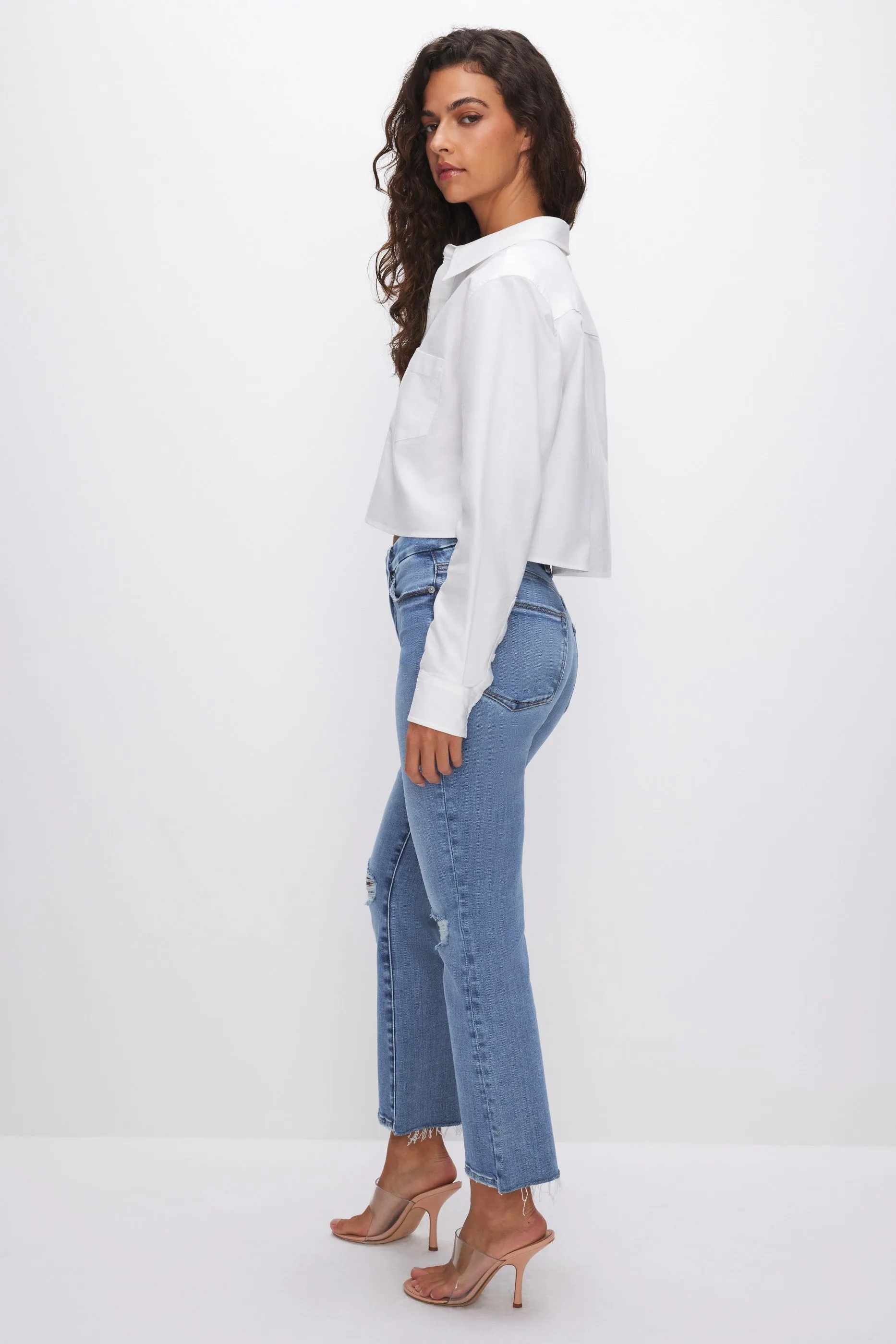 Good Legs Cropped Mini Boot Jeans