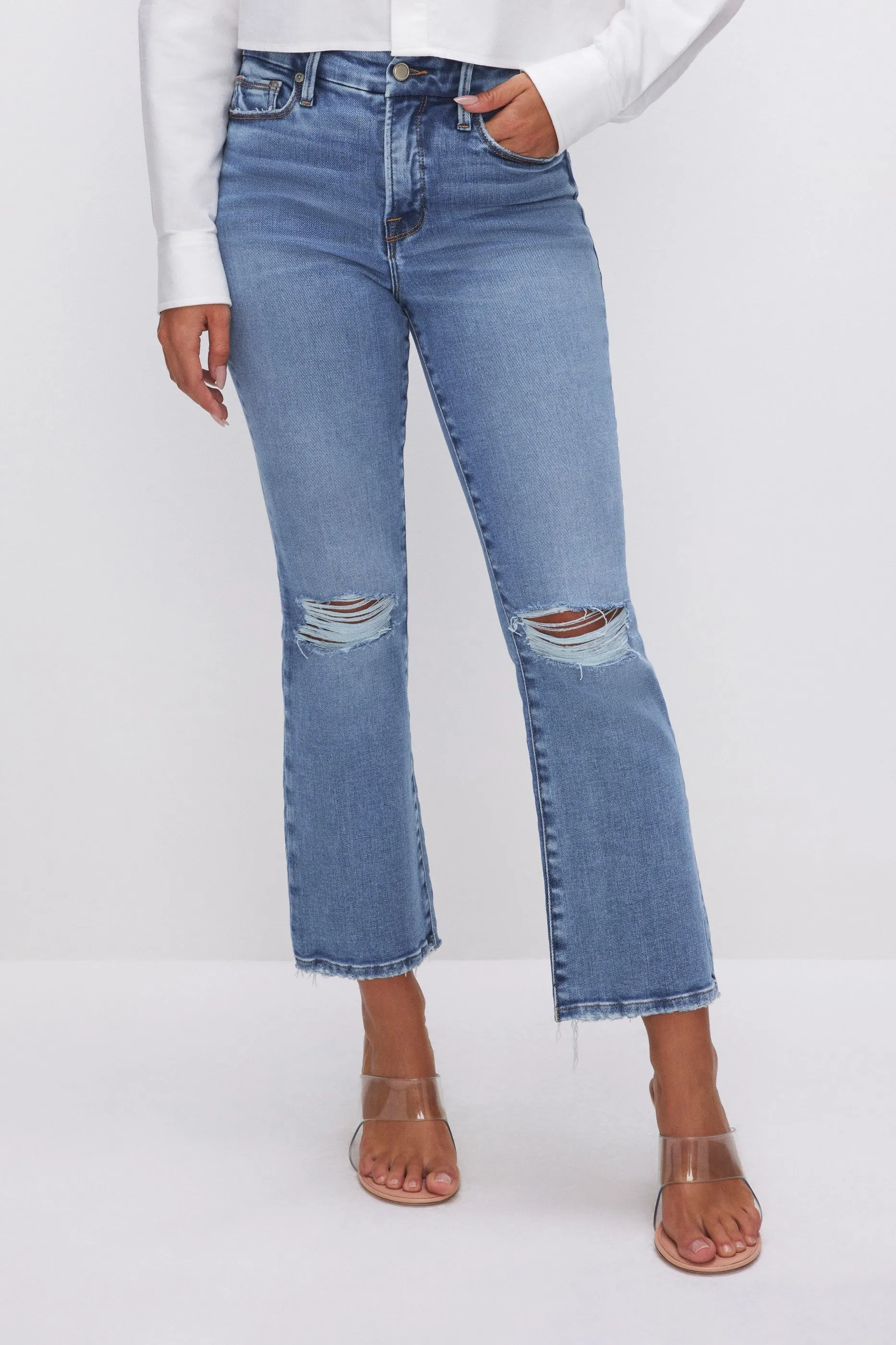 Good Legs Cropped Mini Boot Jeans