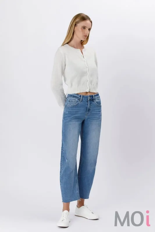 HIGH RISE MILD BARREL JEANS