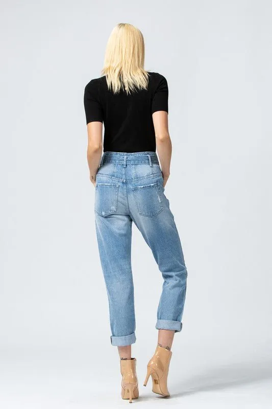 High Rise Paper Bag Jeans