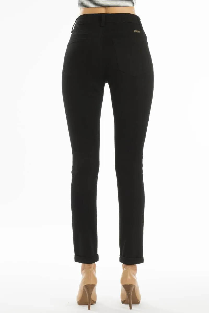 KanCan Distressed Black Denim Ankle Jeans