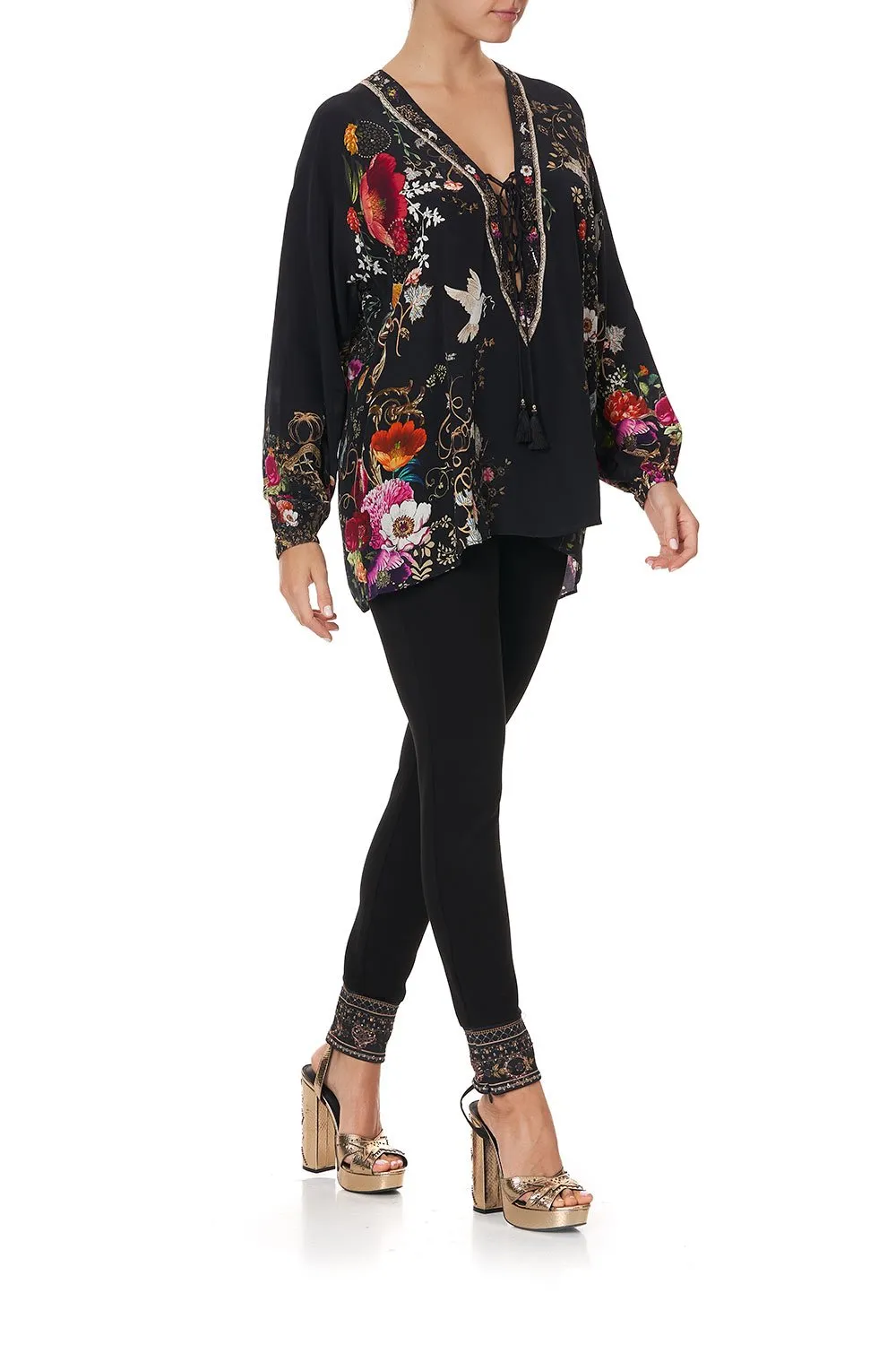 LACE UP BLOUSE MIRROR MIRROR
