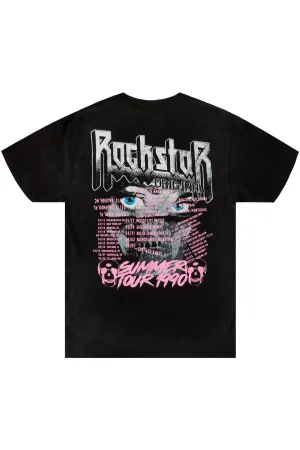 Latyra Black Oversized T-Shirt