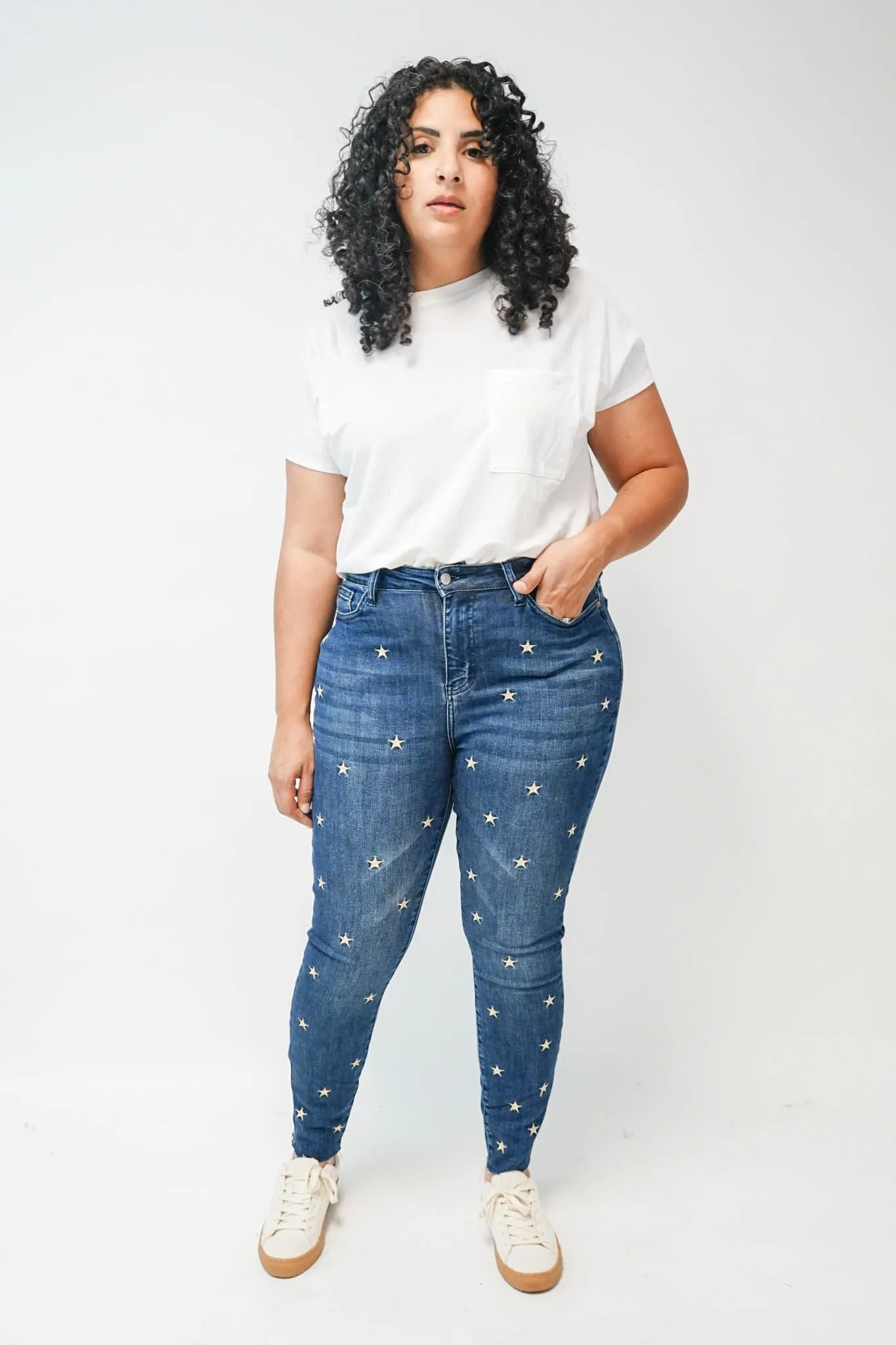 Lexington Embroidered Skinny Jeans