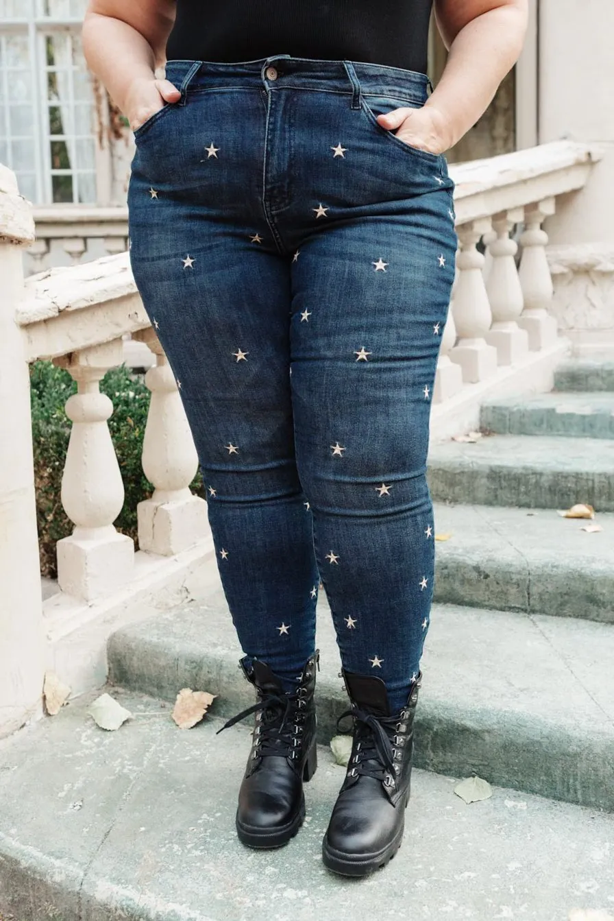 Lexington Embroidered Skinny Jeans