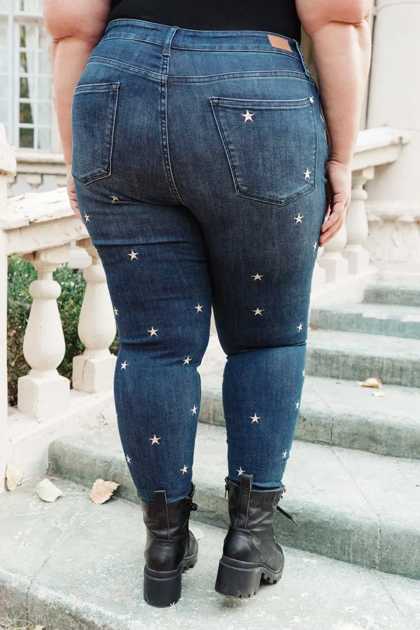 Lexington Embroidered Skinny Jeans