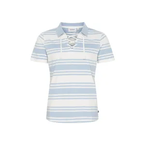 Lynne Jersey Polo - Pearl / Powder Blue
