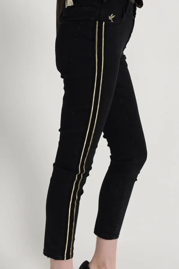 OneTeaspoon WOMENS  GILDED FREEBIRDS II HIGH WAIST SKINNY JEANS JETT BLACK