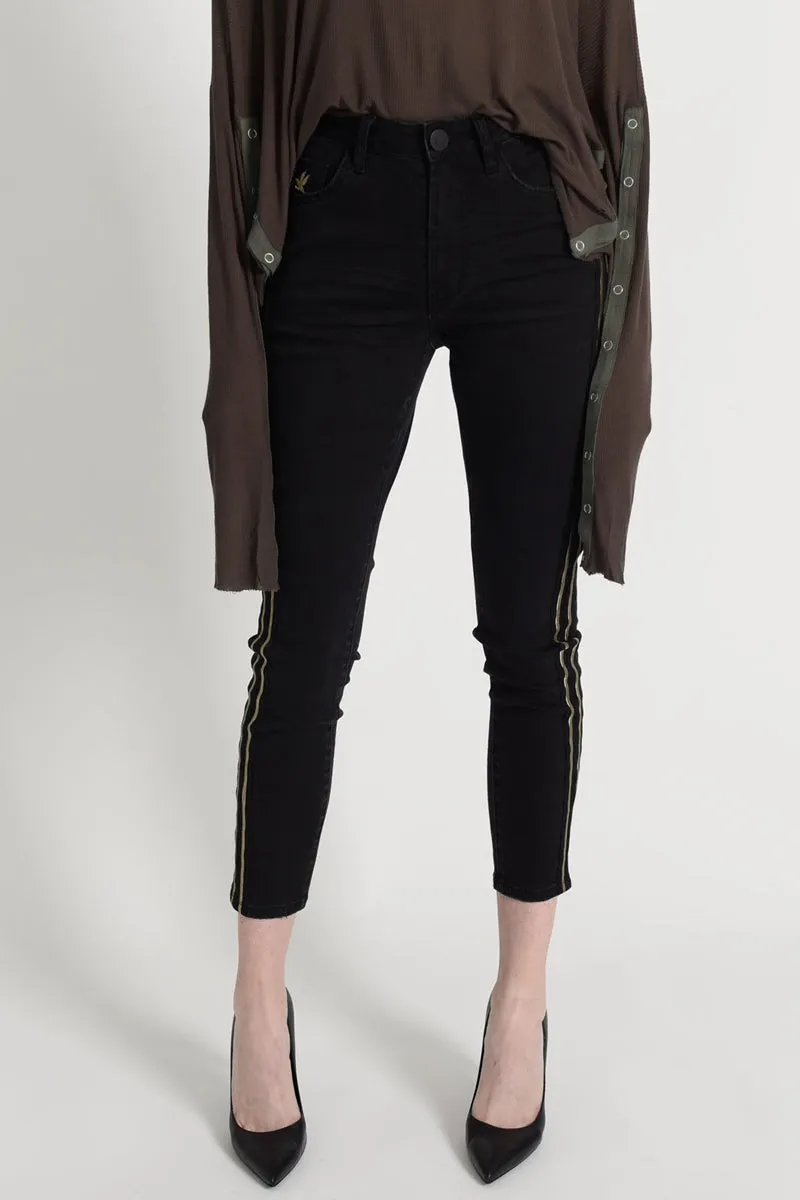 OneTeaspoon WOMENS  GILDED FREEBIRDS II HIGH WAIST SKINNY JEANS JETT BLACK