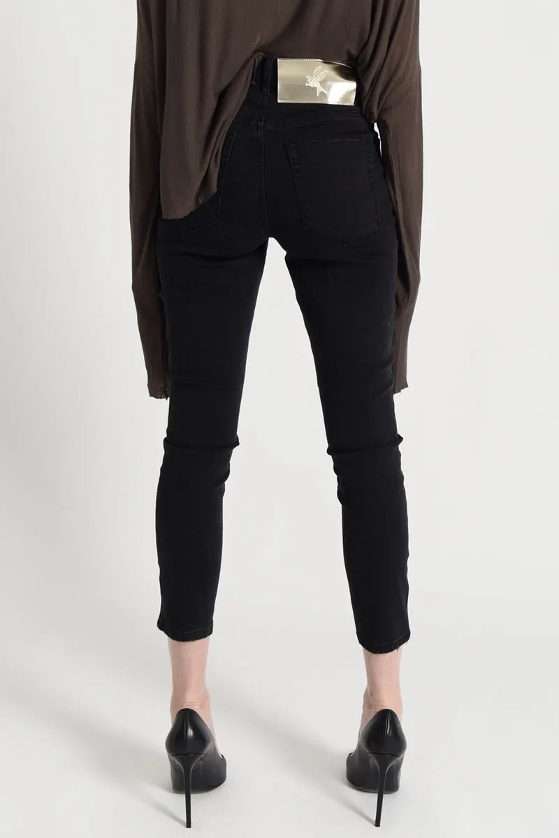 OneTeaspoon WOMENS  GILDED FREEBIRDS II HIGH WAIST SKINNY JEANS JETT BLACK