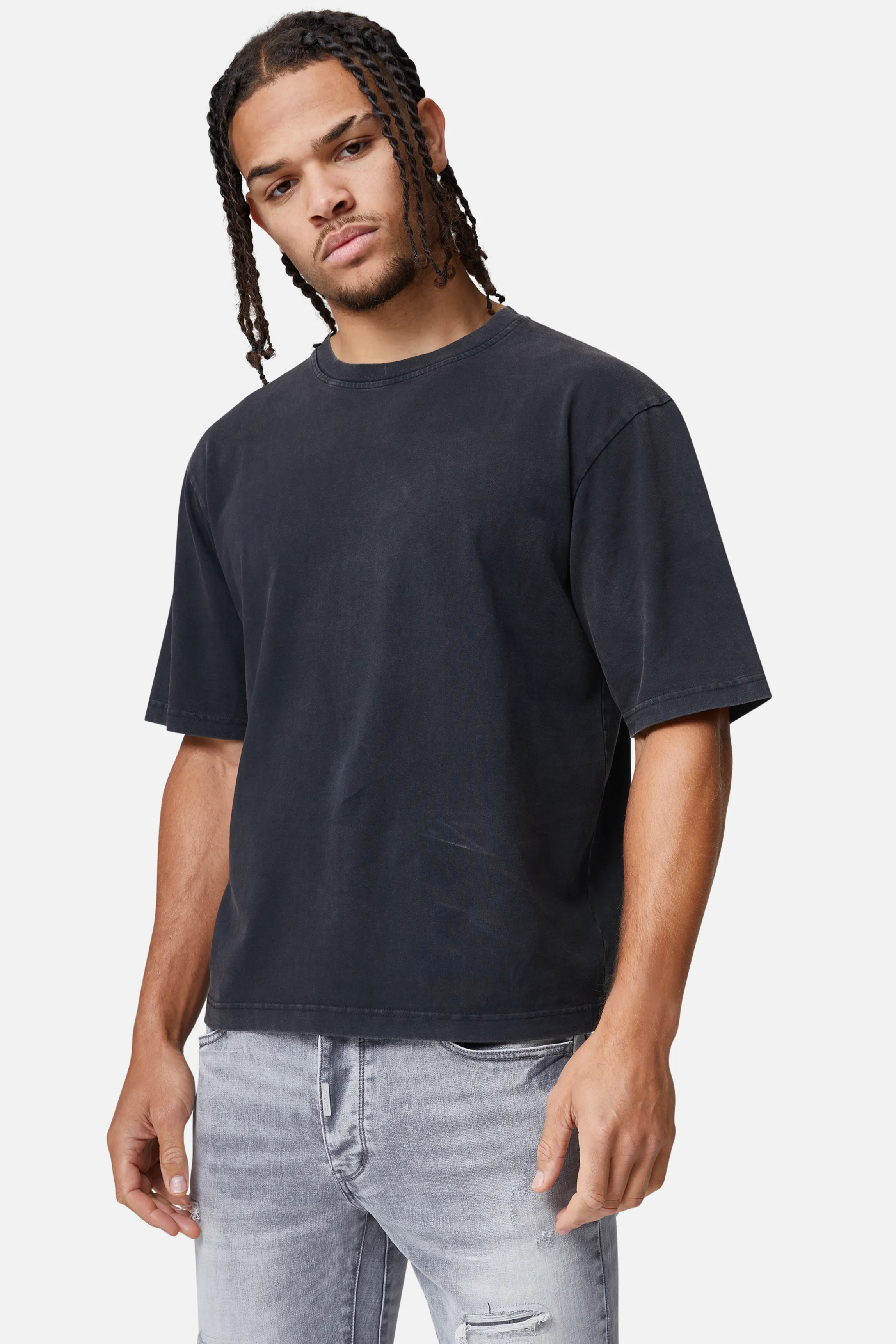 OVERSIZED BASIC TEE - ACID WASH
