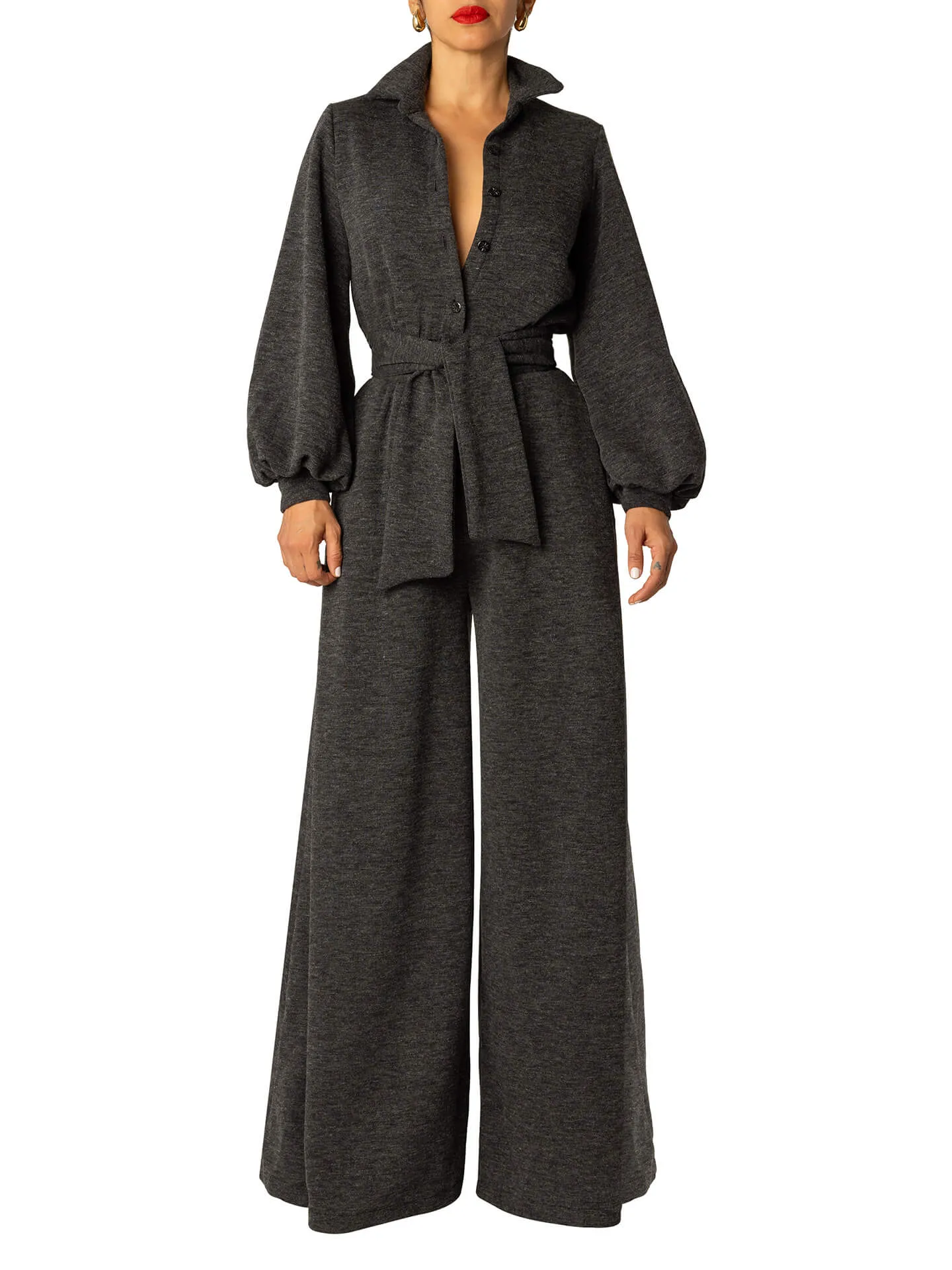 "Joyce" Grey Jumpsuit