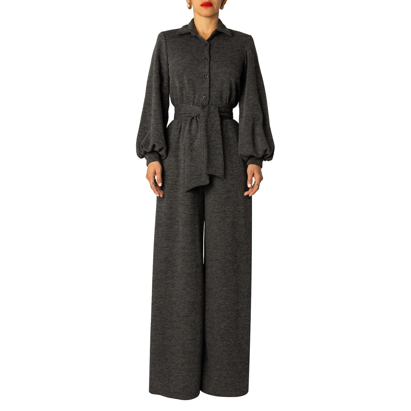 "Joyce" Grey Jumpsuit