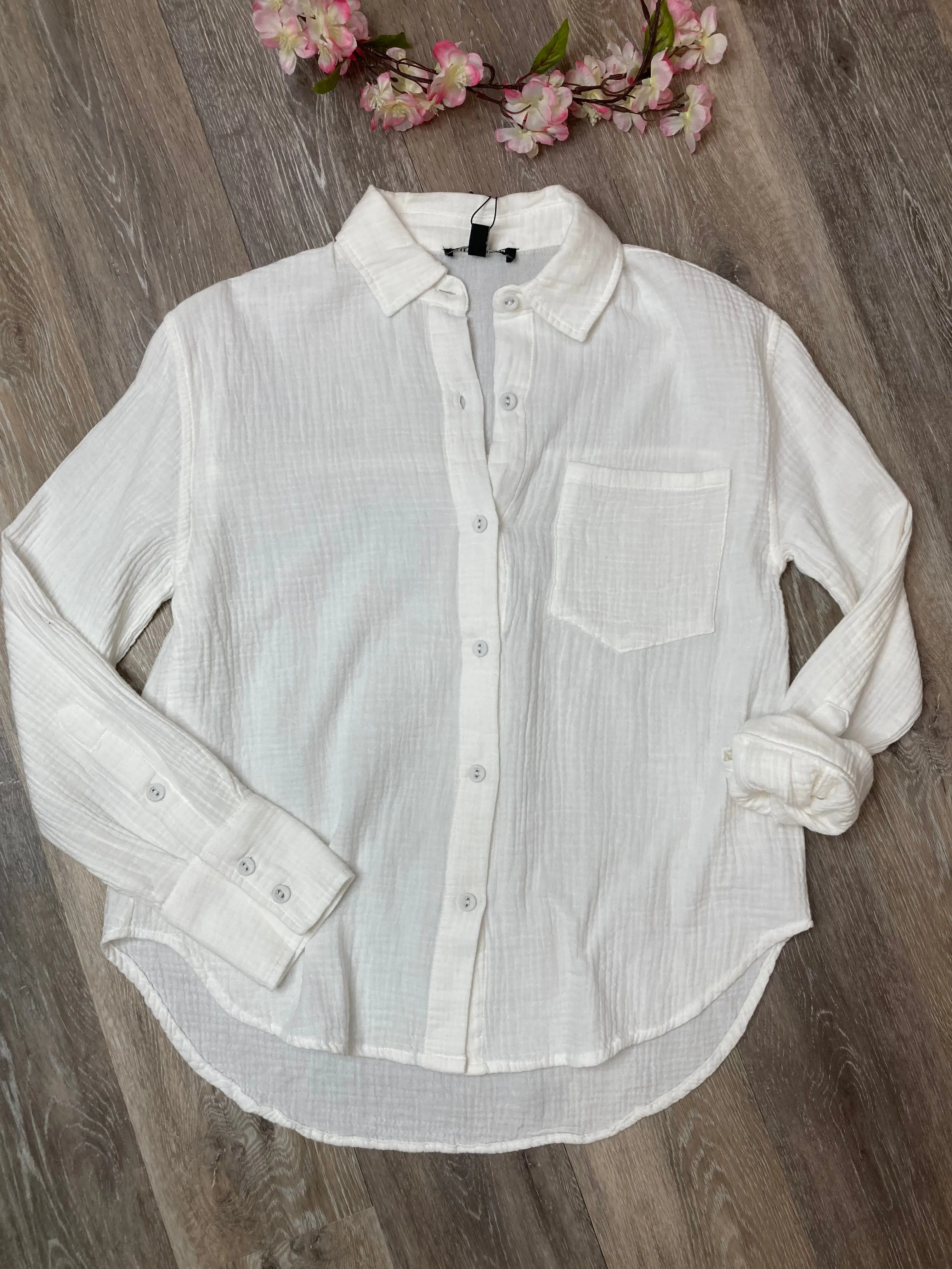 STE Juna Gauze Top in White
