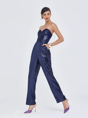 Strapless Sequin Jumpsuit