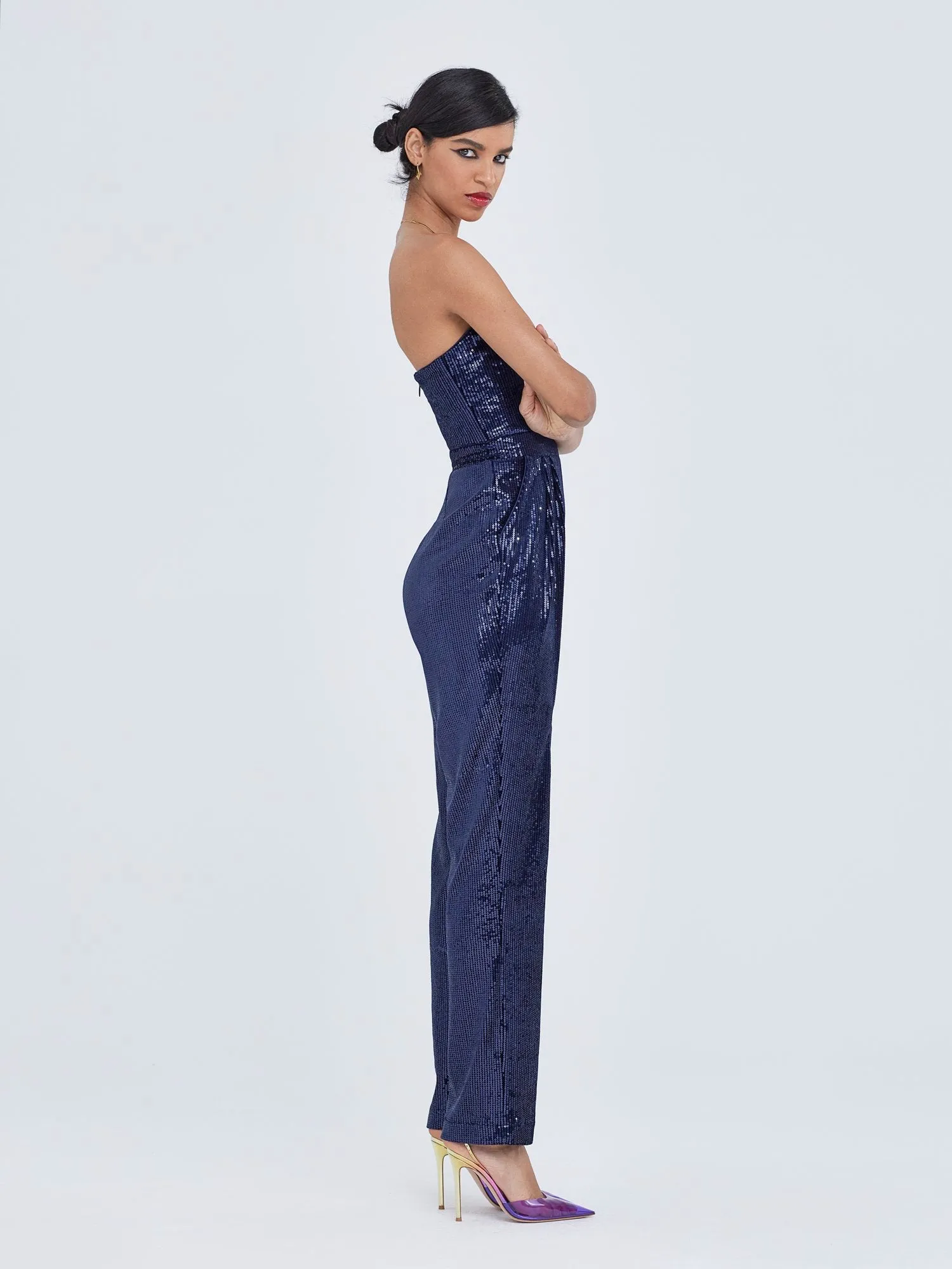 Strapless Sequin Jumpsuit
