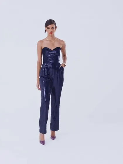 Strapless Sequin Jumpsuit