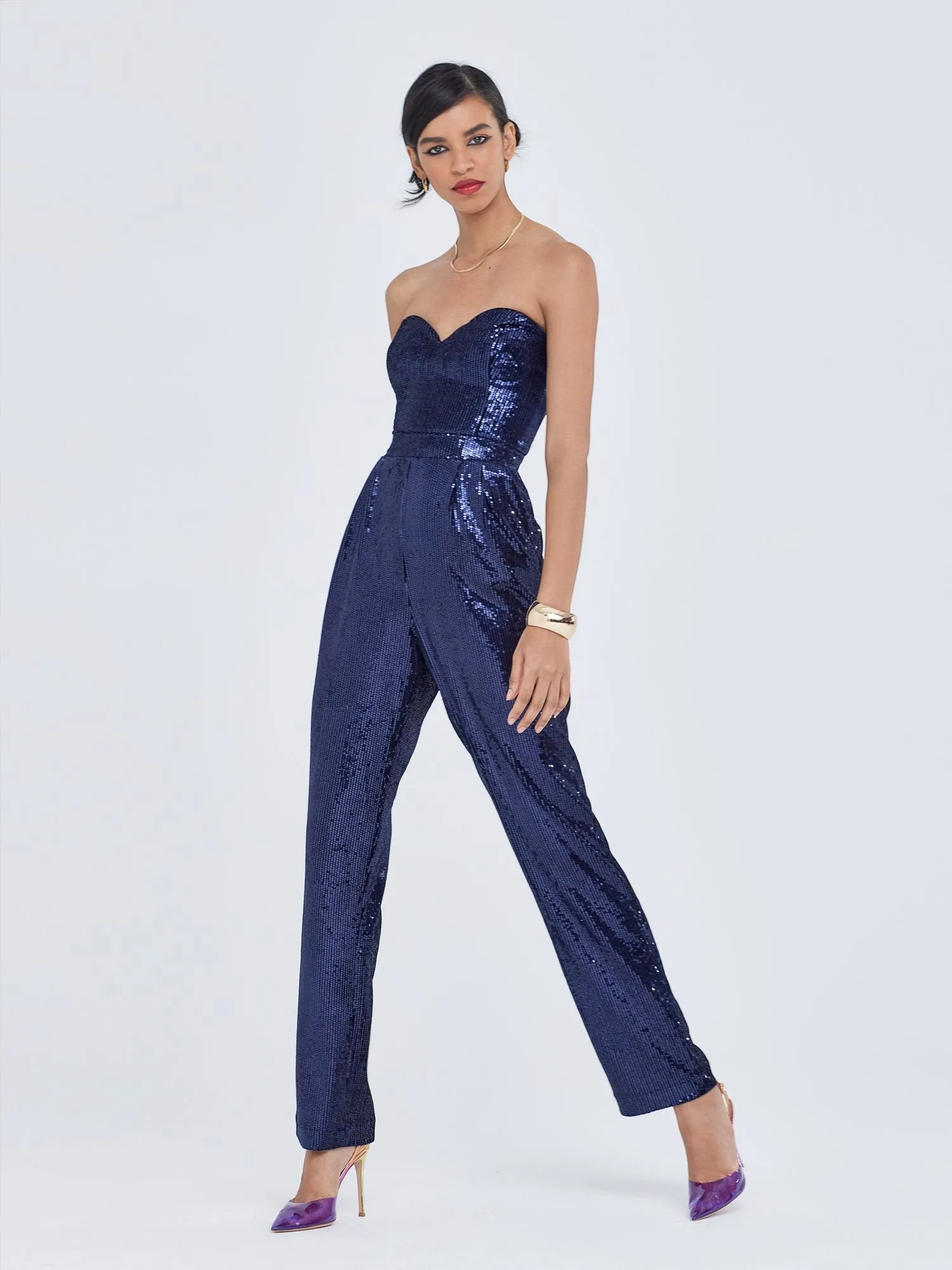 Strapless Sequin Jumpsuit