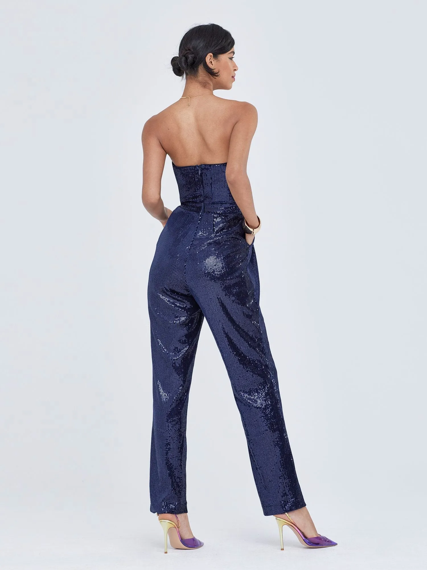 Strapless Sequin Jumpsuit