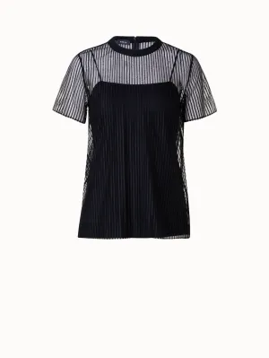 Striped Techno Lace Blouse
