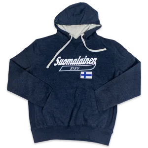 Suomalainen Heather Navy Hoodie