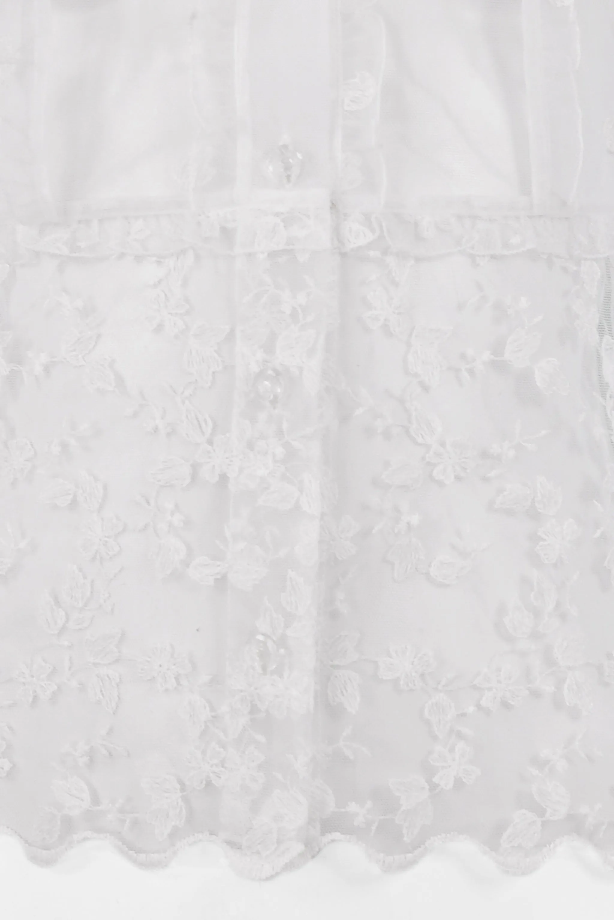 VERSACE WHITE FLORAL LACE SHORT SLEEVE SHIRT