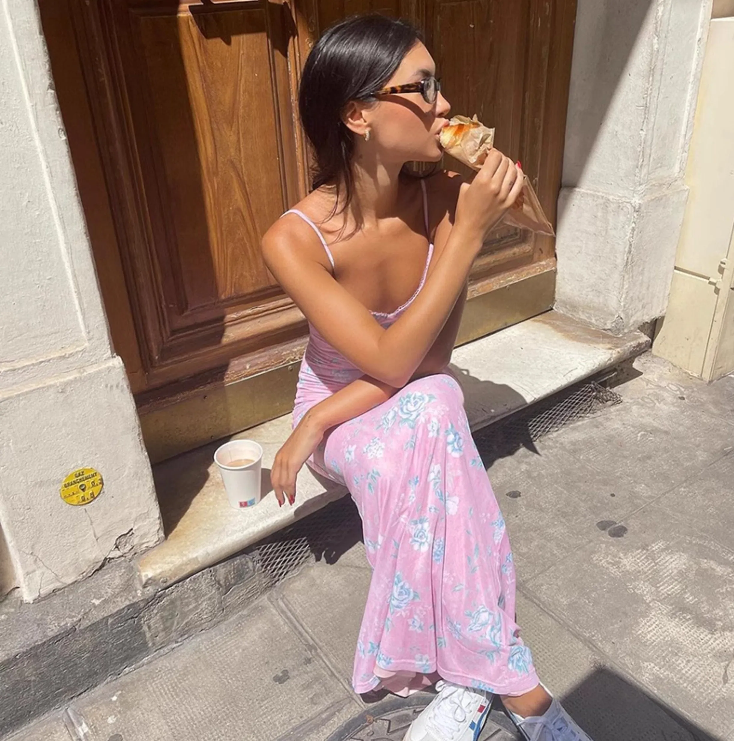 Vvsha Aylin Floral Print Maxi Dress
