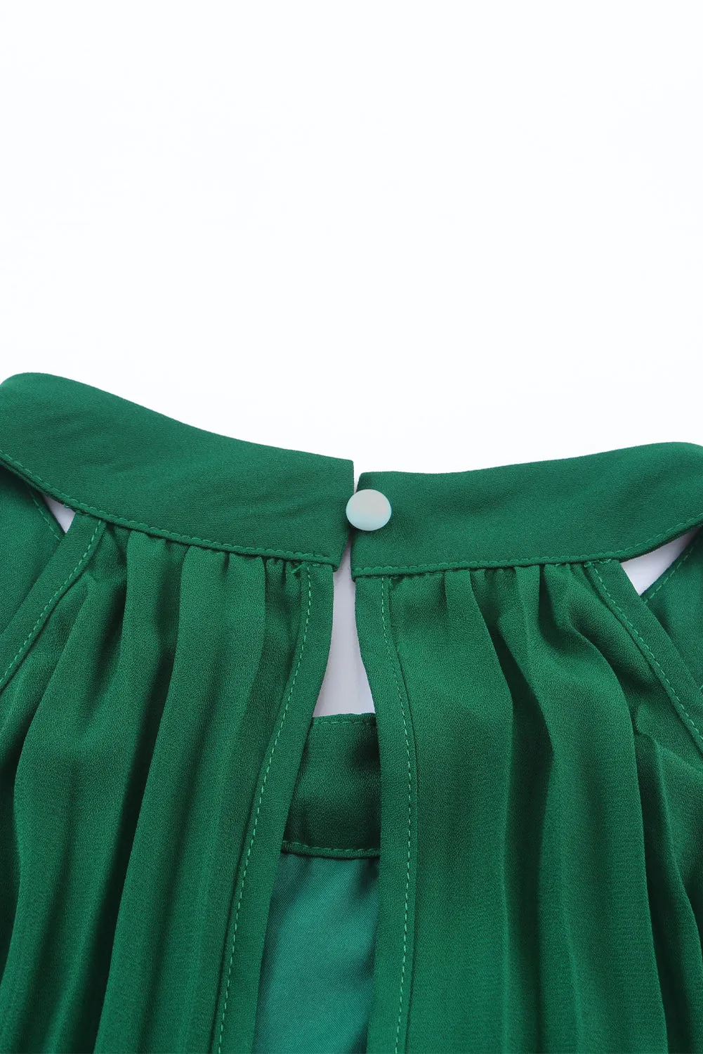 Women's Halter Neck Pleated Wide Leg Jumpsuit