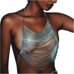 Women's Metallic Chain Sequin Summer Tank Tops Sparkly Shiny Club Camisole Sleeveless Y2K Blouses Glitter Party Basic